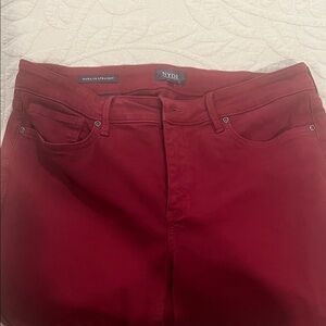NYDJ Marilyn Straight Women's Rich Red Jeans